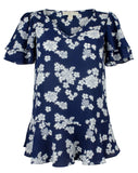 Michael Kors Women's Tiered Embellished Sleeve Top