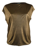 Customer return Lauren Ralph Lauren Women's Metallic Knit Top Shirt-G-Small