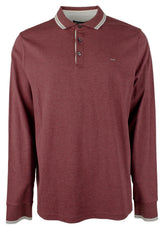 Michael Kors Men's Greenwich Cotton Long Sleeve Polo Shirt MHthr X-Large