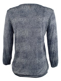 MICHAEL Michael Kors Womens Zephyr Peasant Top True Navy XS