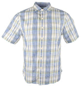 Tommy Bahama Men's Tortola Surf Plaid Short-Sleeve Shirt Bering Blue Small