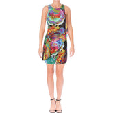 Ralph Lauren Women's Front Overlay Crepe Dress M 4