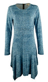Michael Kors Women's Plus Size Long Sleeve Printed Drop Waist Dress