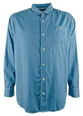 Camisa Tommy Bahama de manga larga a cuadros para hombre, talla grande y alta, 2XB, azul vaquero
