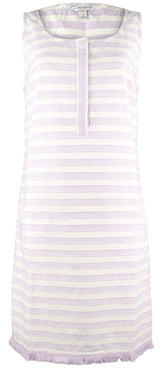 Southern Tide Women's Corrine Fringe Hem Sleeveless Shift Dress Purple Sky