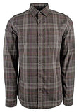 Michael Kors Men's Slim Fit Plaid Cotton Long Sleeve Shirt
