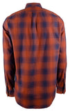 Michael Kors Mens Plaid Button Up Shirt, Orange, X-Large