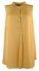 Vince Camuto Women's Plus Rumple Satin Henley Tunic Top AS 3X