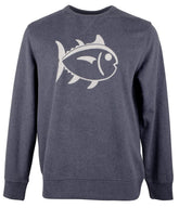 Sudadera de manga larga para hombre de Southern Tide Gameday Upper Deck, color azul marino jaspeado, talla XL