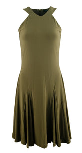 Lauren Ralph Lauren Women's Sleeveless Halter Neck Jersey Dress