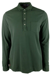 Men's Featherweight Mesh Long Sleeve Polo Shirt-G-XX-Large Green