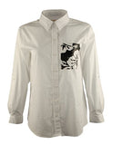 Michael Kors Women's Sequin Pocket Button Down Long Sleeve Top