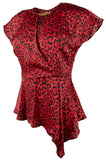 Michael Kors Women's Plus Wildcat Asymmetrical Hank Hem Top Blouse