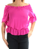 Ralph Lauren Women's Georgette On/Off The Shoulder Top P L