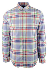 Polo Ralph Lauren Men's Oxford Plaid Slim Fit Stretch Long Sleeves