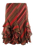 Lauren Ralph Lauren Women's Petite Patterned Ruffled Georgette Skirt Large PL