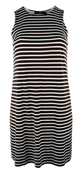 Lauren Ralph Lauren Women's Plus Size Stripe Jersey A Line Dress BW 1X