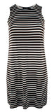 Lauren Ralph Lauren Women's Plus Size Stripe Jersey A Line Dress BW 1X