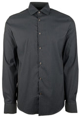 Michael Kors Men's Slim Fit Dot Print Long Sleeves Shirt