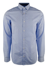 Michael Kors Men's Long Sleeve Swirl Print Slim Fit Shirt B XL