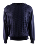 Roundtree & Yorke Men's Crewneck Knit Sweater RB Small Royal Blue