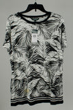 Customer Return Ralph Lauren Women's Plus Palm Linen Blend Short Sleeve Shirt 1X
