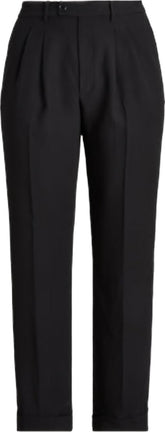 Ralph Lauren Women's Plus Size Pleated Crepe Trouser Pants