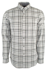 Michael Kors Men's Classic Fit Plaid Long Sleeve Shirt