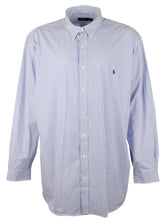 Polo Ralph Lauren Men's Big & Tall Striped Stretch Poplin Long Sleeve Shirt