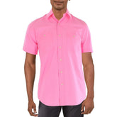 POLO RALPH LAUREN Men's Classic Fit Washed Poplin Shirt Pnk Large Pink