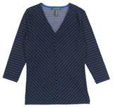 Ralph Lauren Women's V Neck Chevron Print Top
