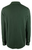 Men's Featherweight Mesh Long Sleeve Polo Shirt-G-XX-Large Green
