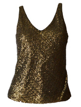 Ralph Lauren Women's Metallic Gold V Neck Tank Top 6P