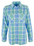 Lauren Ralph Lauren Women's Petite Plaid Roll Tab Button Down Shirt BM PXS