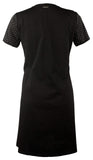 Michael Kors Women's Mini-Studded Cotton T-Shirt Dress Blk X-Small