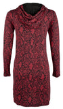 Michael Kors Women's Printed Hooded Dress X-Small Crimson