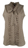 Lauren Ralph Lauren Women's Plus Size Foulard Print Tie Neck Shirt LGM 1X