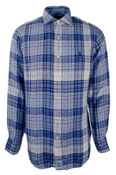 Polo Ralph Lauren Men's 100% Linen Long Sleeve Plaid Sport Shirt