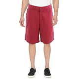 Men's Relaxed Fit 10 Inch Flat Front Chino Shorts Red 42