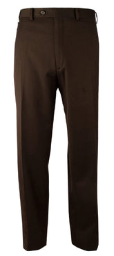 Ralph Ralph Lauren Men's Flat Front Polyester Viscose Dress Pants DBrwn 40W X