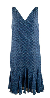Lauren Ralph Lauren Women's Geo Print V Neck Sleeveless Dress