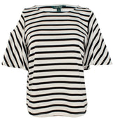 Lauren Ralph Lauren Women's Petite Jersey Cold Shoulder Top