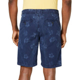 Tommy Bahama Maraggio Ripstop Men's Flat Front Shorts, Maritime Blue Floral (32)