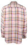 Bugatchi Men's Shaped Fit Plaid Fine Linen Long Sleeve Shirt 2XL