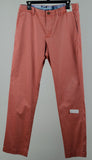 Customer Return Tommy Bahama Men's Flat Front Chino Pants Red Sunset 33WX32L