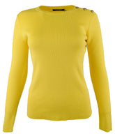 Lauren Ralph Lauren Women's Button Shoulder Knit Sweater-Y-XL
