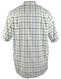 Tommy Bahama Men's Peninsula Plaid Camp Short Sleeve Shirt (Small, Bright White)