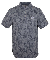 Men's NFL Cowboys Short Sleeve Palms Polo Shirts Gray