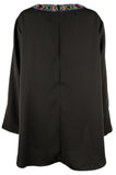 Ralph Lauren Women's Plus Size Beaded Neck Georgette Blouse