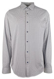 Michael Kors Men's Stretch Gingham Slim Fit Long Sleeve Shirt Blck XX-Large Black